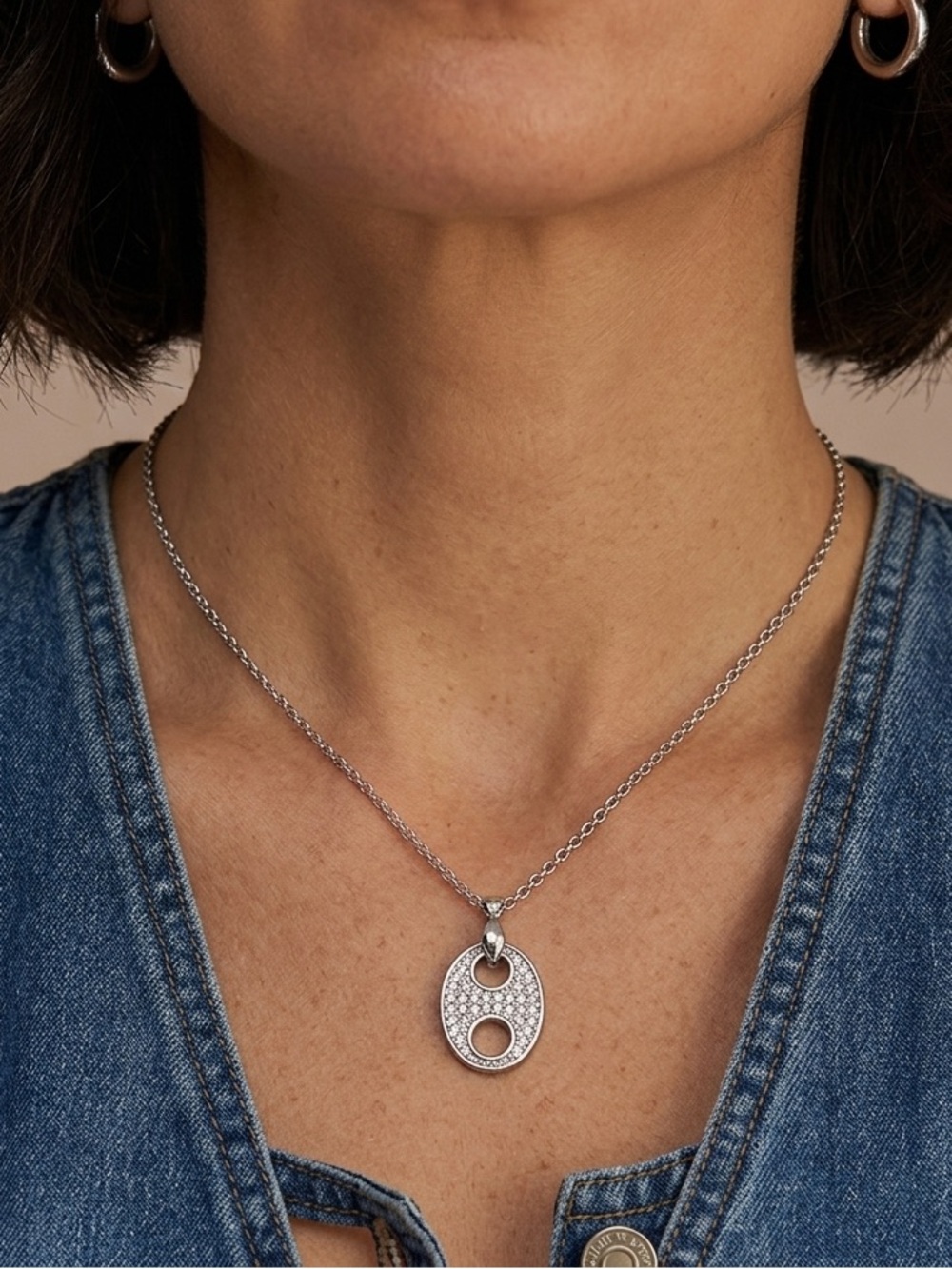 Soda Cap Silver Pendant Necklace